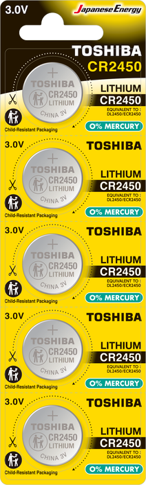 TOSHIBA CR 2450 LITHIUM 5Lİ PİL