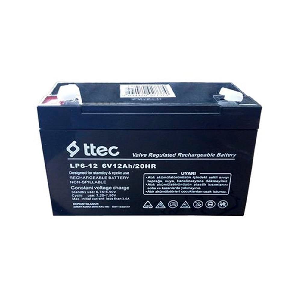 TTEC 6V 12AH BAKIMSIZ KURU AKÜ