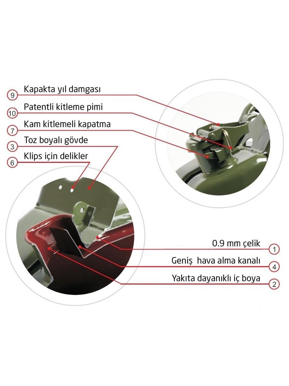 VALPRO 20LT METAL YAKIT BİDONU