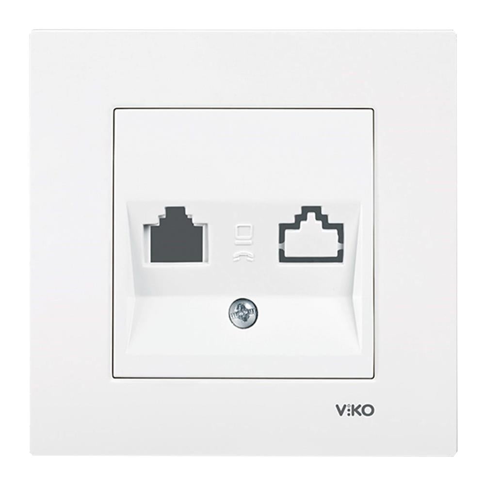 Viko Karre/Meridian Beyaz İkili Data Prizi JAcksız (Çerçeve Hariç)