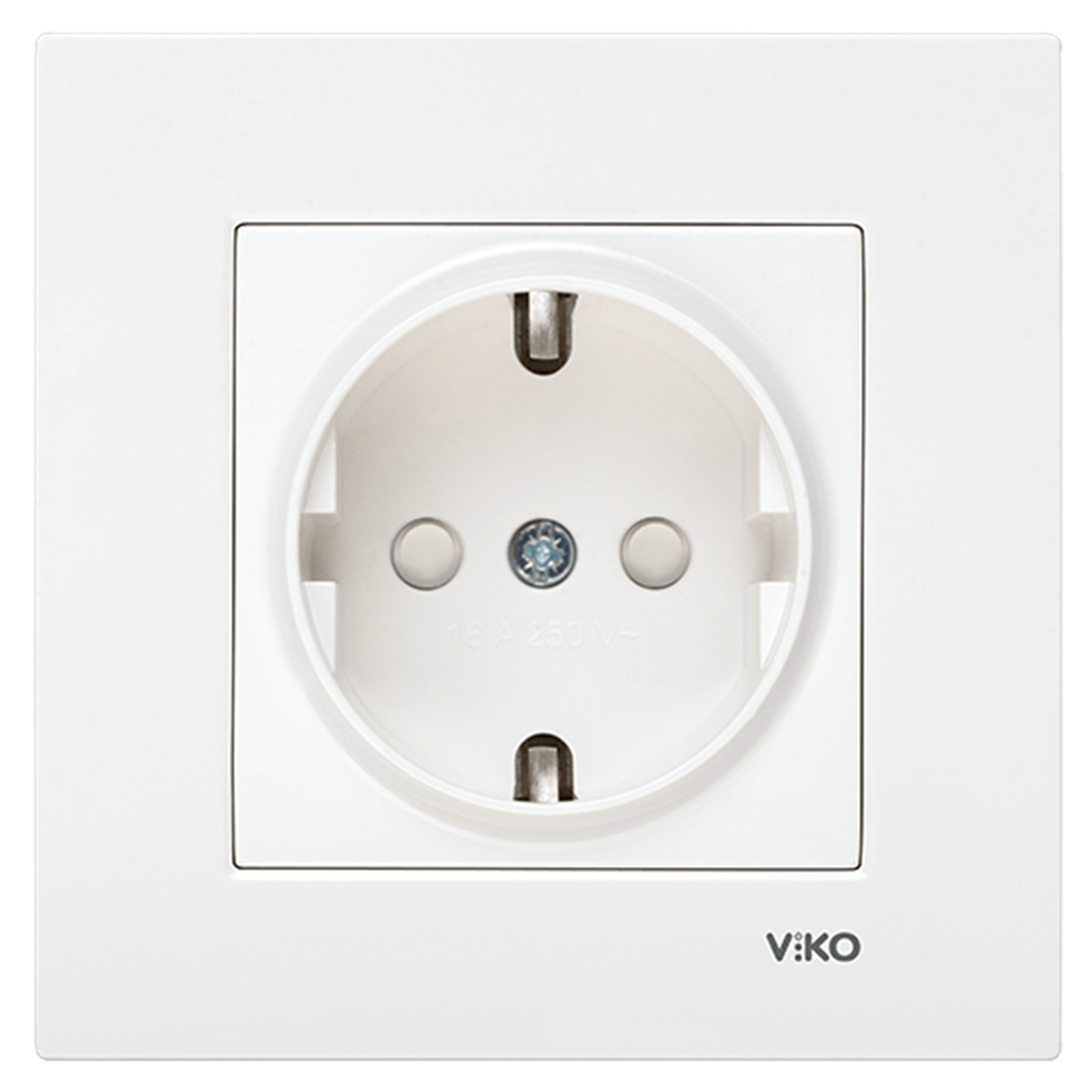 Viko Karre/Meridian Beyaz Topraklı Priz Çocuk Korumalı (Çerçeve Hariç)