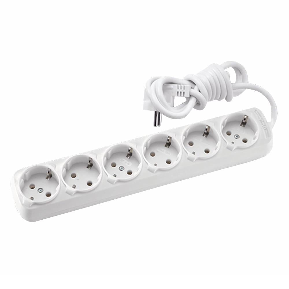 Viko Leylak Altılı Grup Priz Topraklı Kablolu 3 Mt