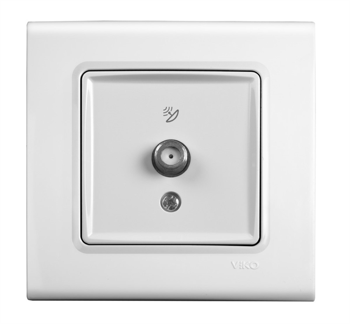 Viko Linnera/Rollina Beyaz Uydu Prizi F Konnektör Sonlu (Çerçeve Hariç)