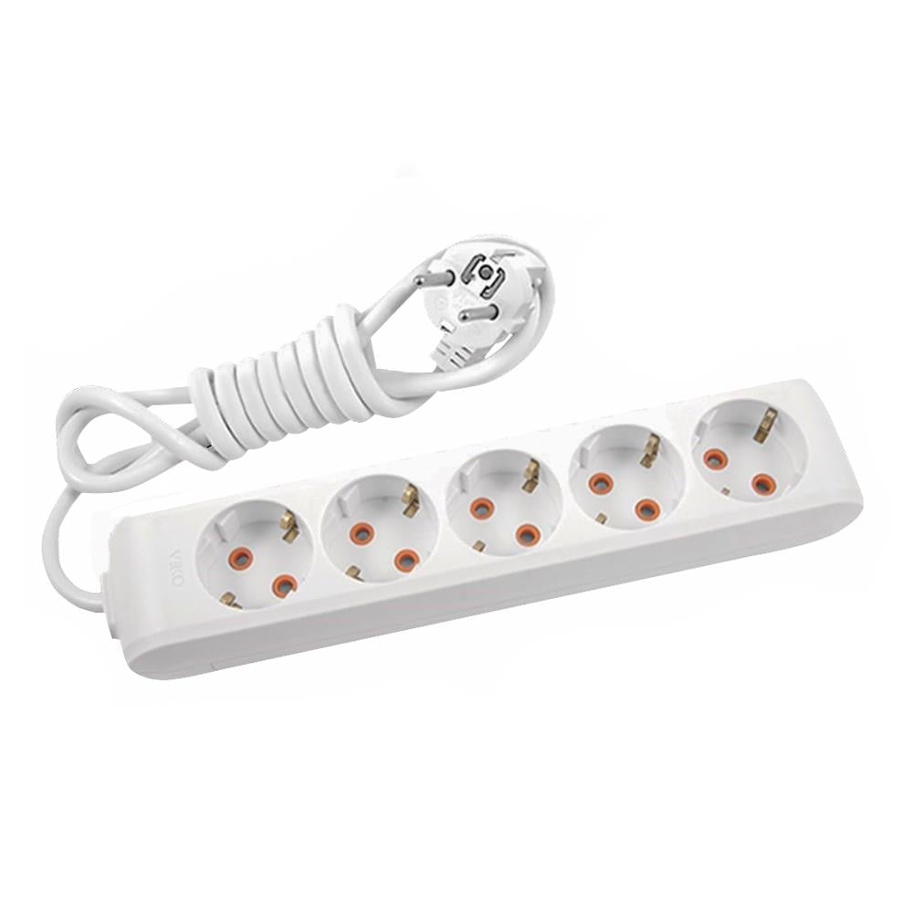 Viko Multi-let Beşli Grup Priz Topraklı Kablolu Çocuk Korumalı 5 Mt