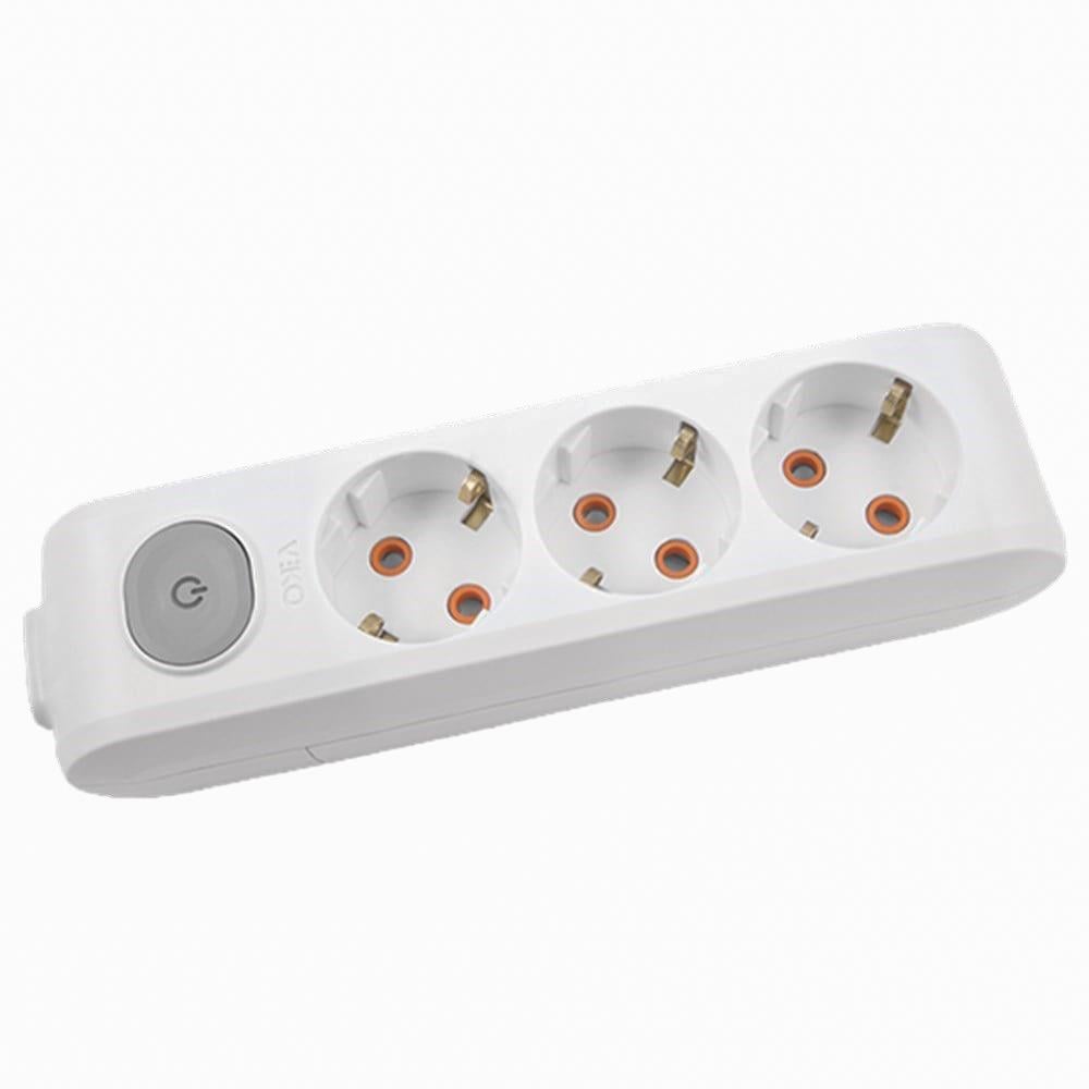 Viko Multi-let Üçlü Grup Priz Anahtarlı Topraklı Çocuk Korumalı Klemensli