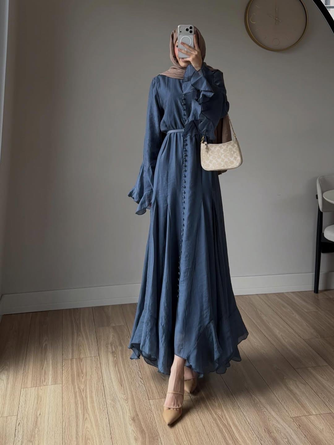 CASSANDRA ELBİSE MAVİ