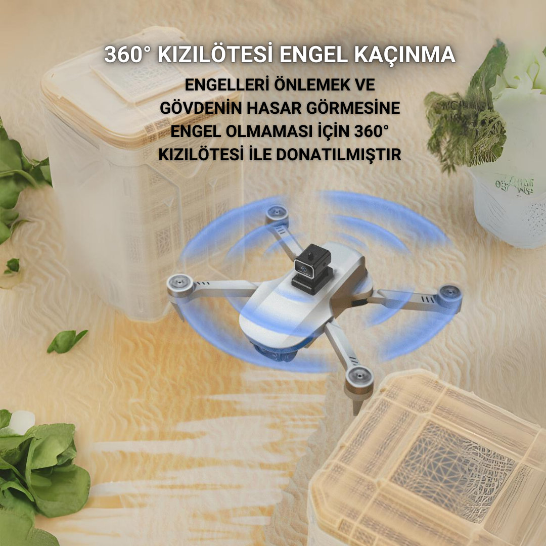 Piha B6 MiniDrone 2Batarya ile 30Dakika Uçuş Beni Takip Et Gps 1080p Hd Çift Kamera 5g Wı-fı Gimbal Kamera Engelden Kaçınma