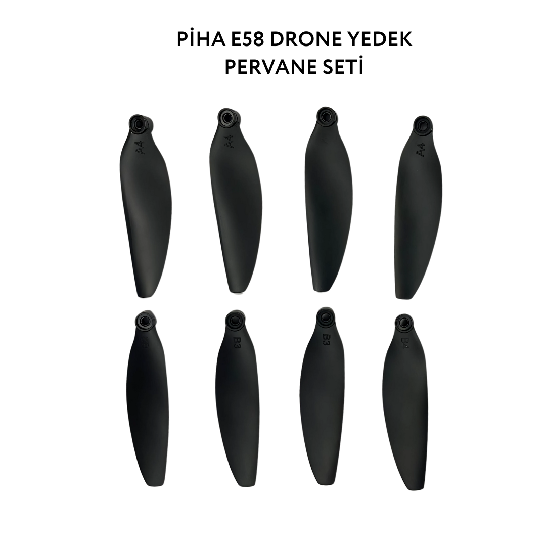 Piha E58 Drone Yedek Pervane Seti (8 Adet)
