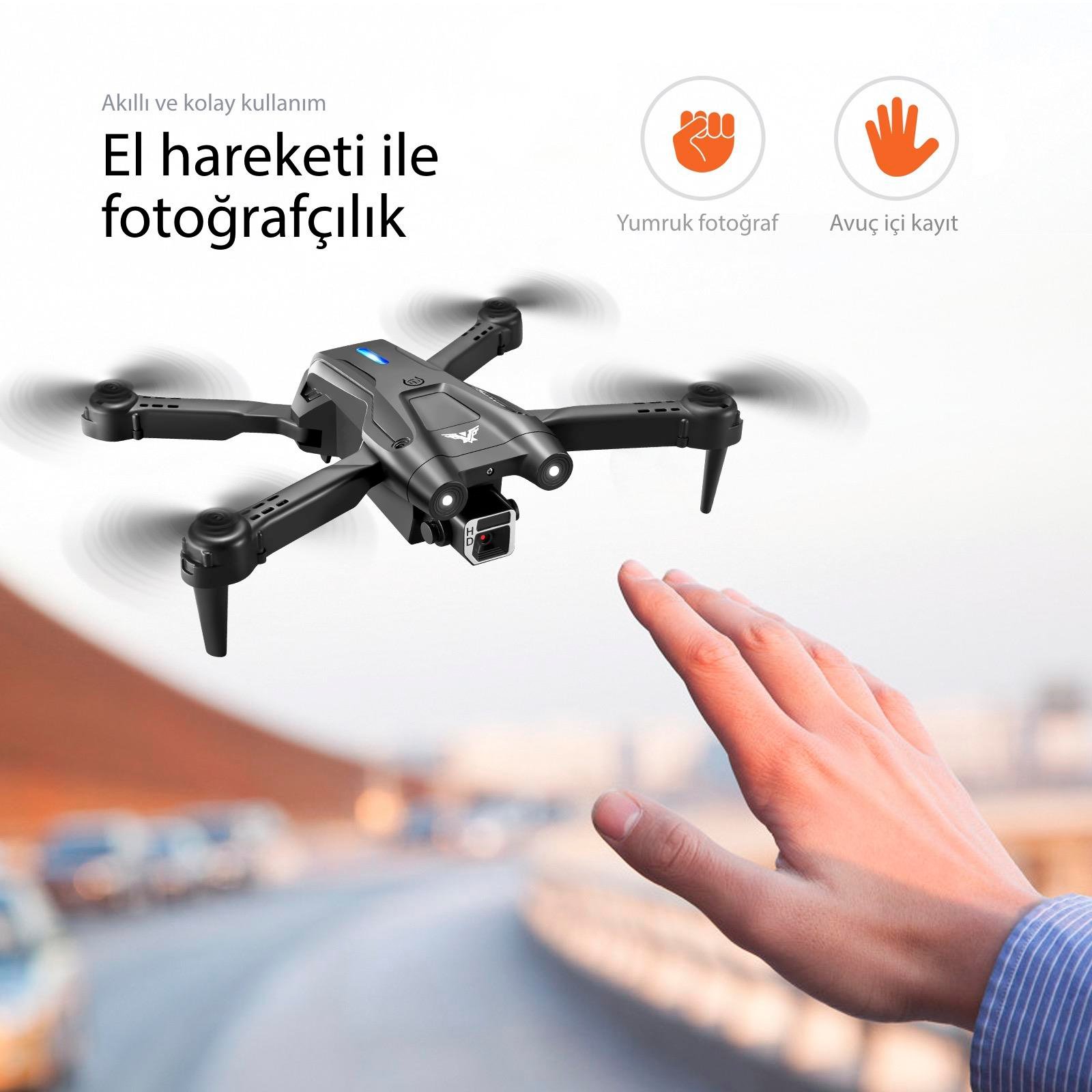 S76 Drone FIRÇASIZ MOTOR 2 BATARYA ile 30 DAKİKA UÇUŞ SÜRESİ Hd 720p Çift Kameralı Taşıma Çantalı