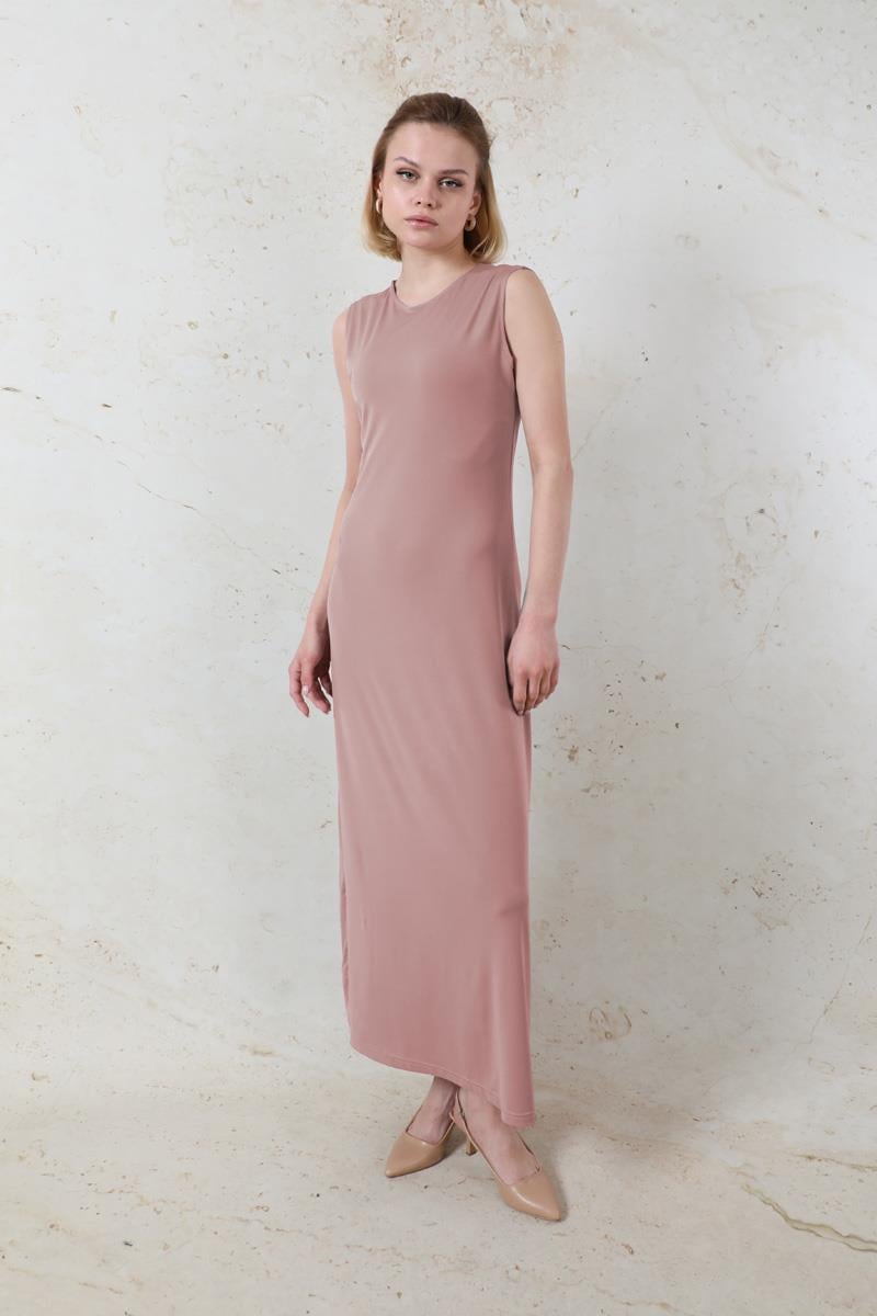 Likralı İç Elbise Kiremit