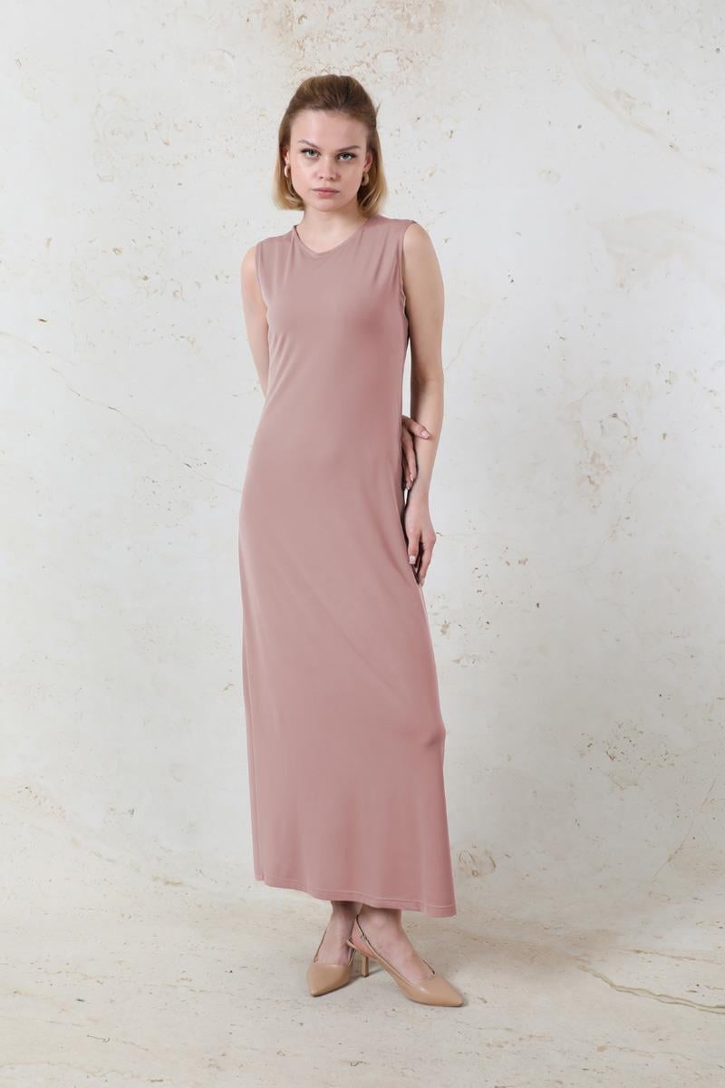 Likralı İç Elbise Kiremit