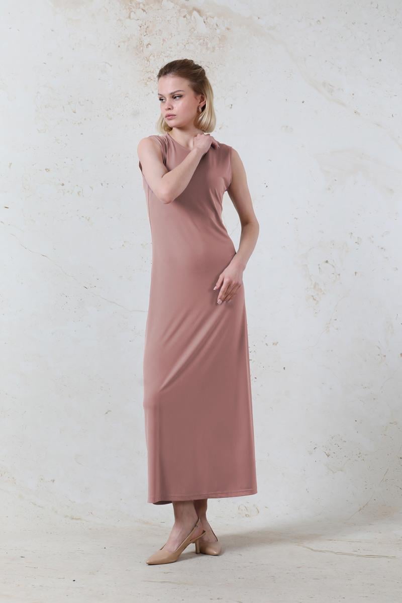 Likralı İç Elbise Kiremit