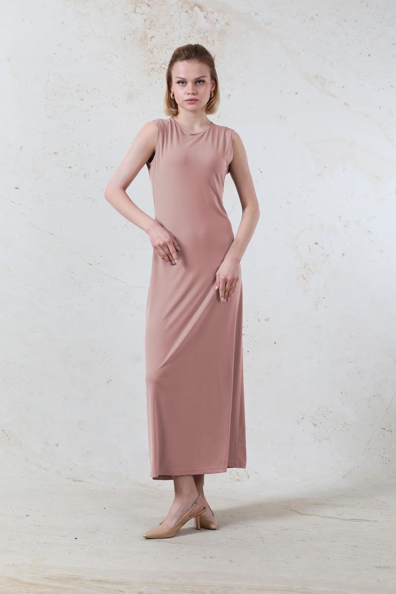 Likralı İç Elbise Kiremit