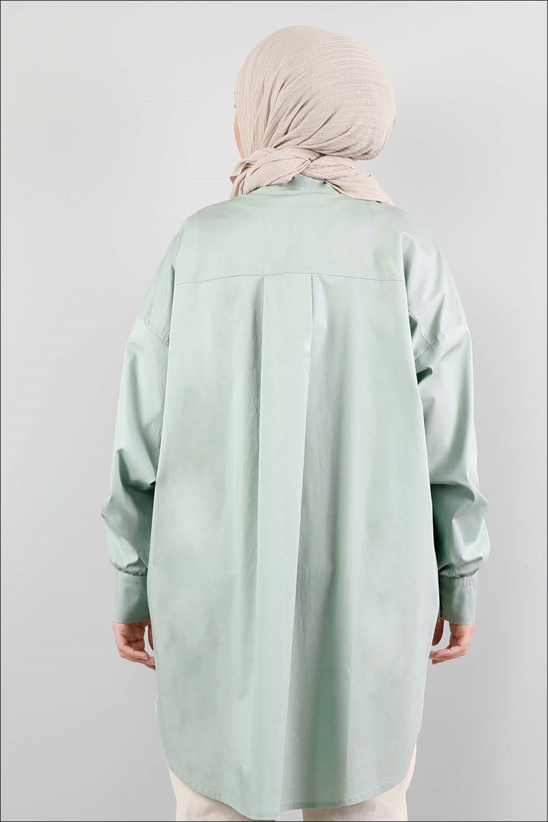 1215 Oversize Mint Gömlek