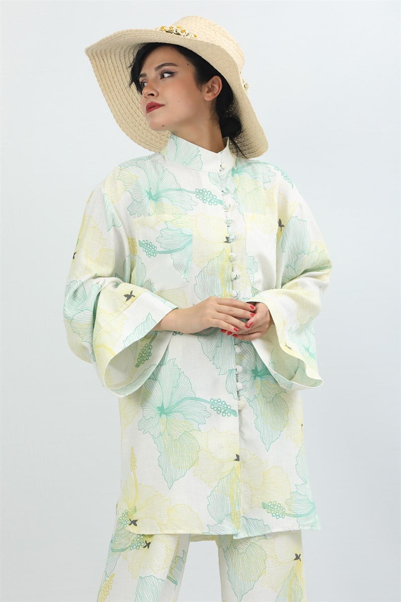 2 Piece Patterned Set Yellow