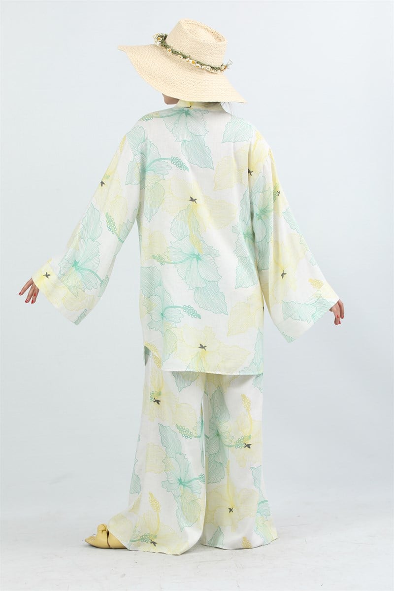 2 Piece Patterned Set Yellow