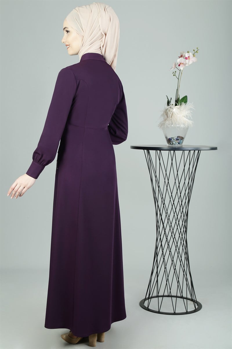3253 Nakışlı Mürdüm Ferace