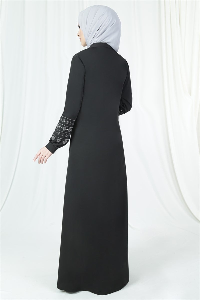 Pearl Black Abaya