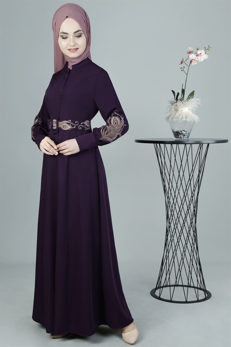 3290 Sultan Desenli Mürdüm Ferace
