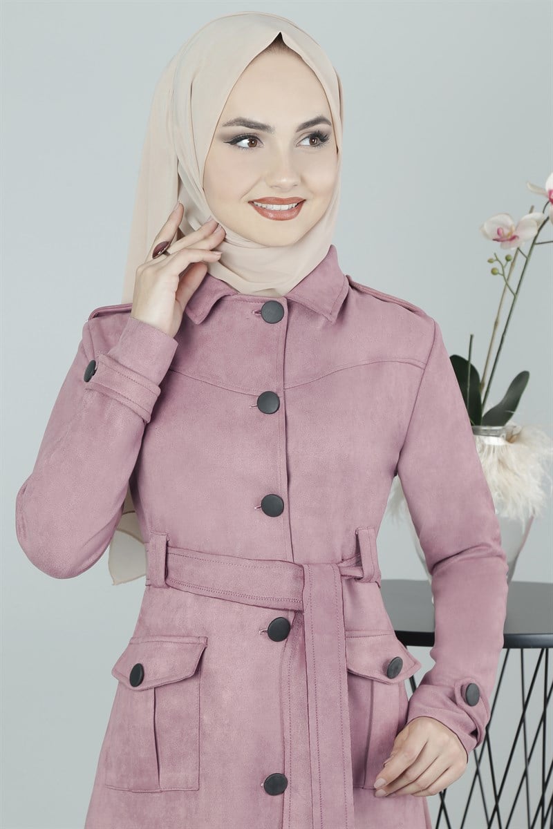 3393 Düğmeli Pudra Kap