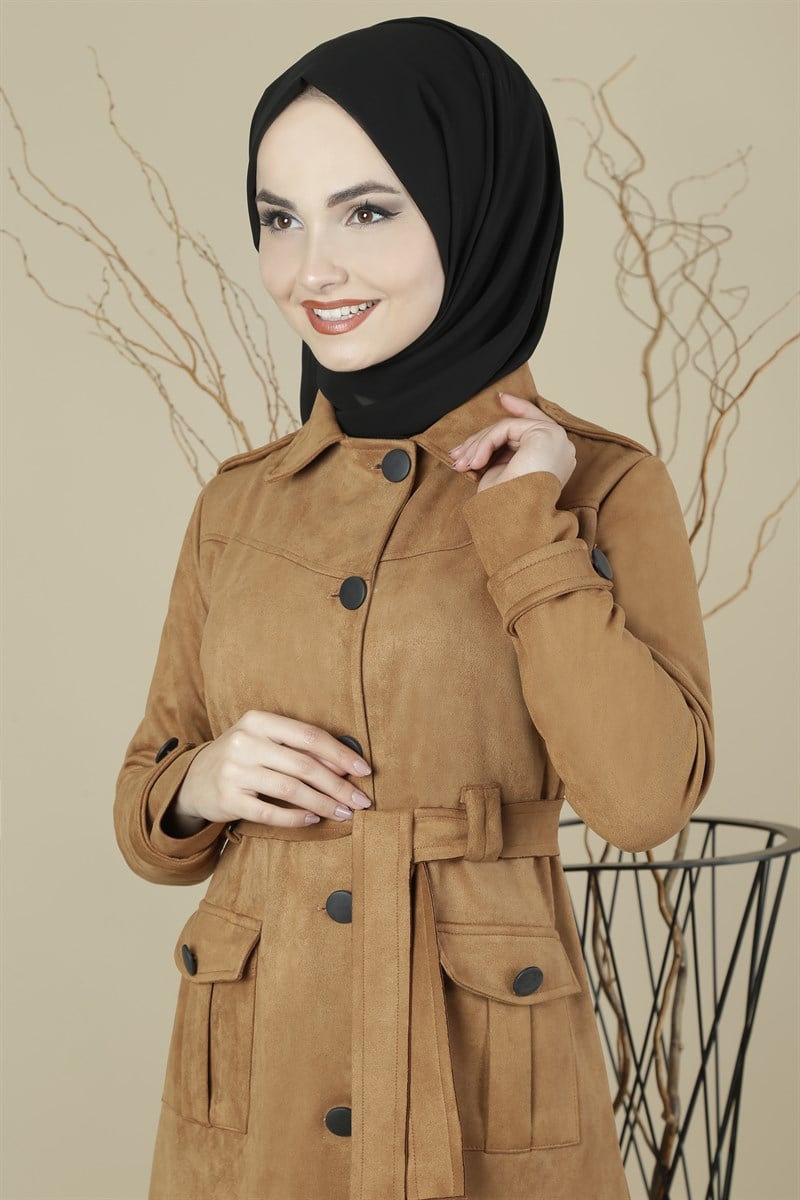 3393 Düğmeli Taba Kap
