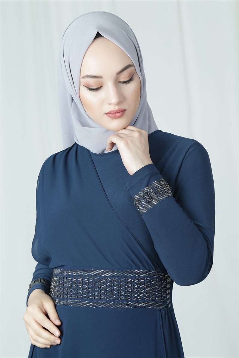 3632 Taşlı İndigo Tulum