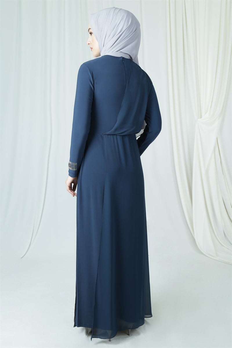 3632 Taşlı İndigo Tulum