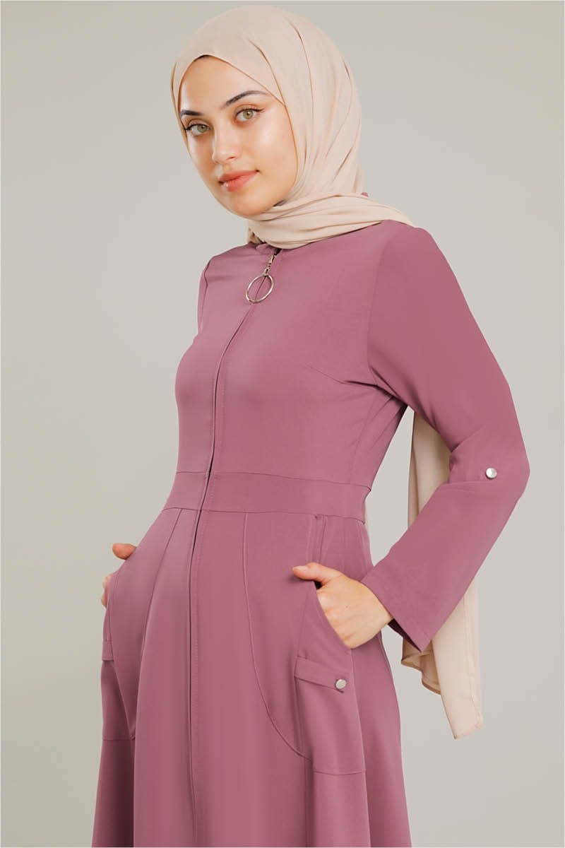 3809 Uçları Büzgülü Kap Gül Kurusu