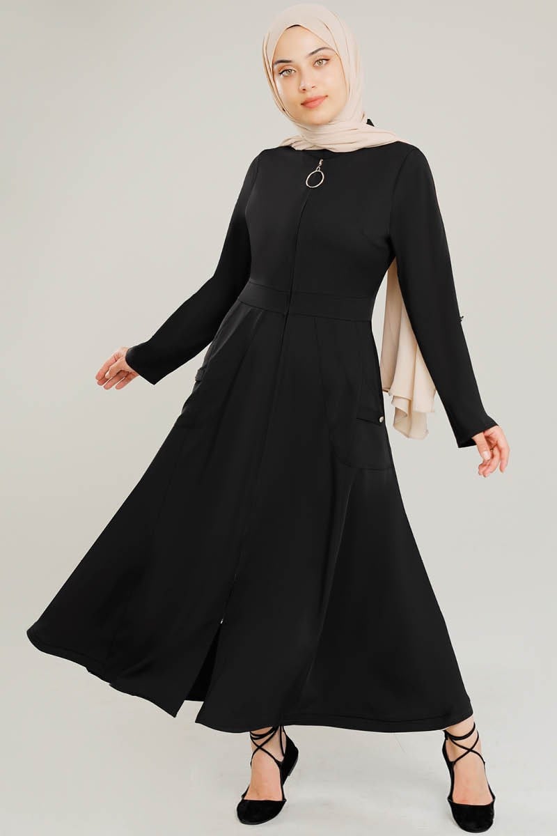 3809 Uçları Büzgülü Kap Siyah