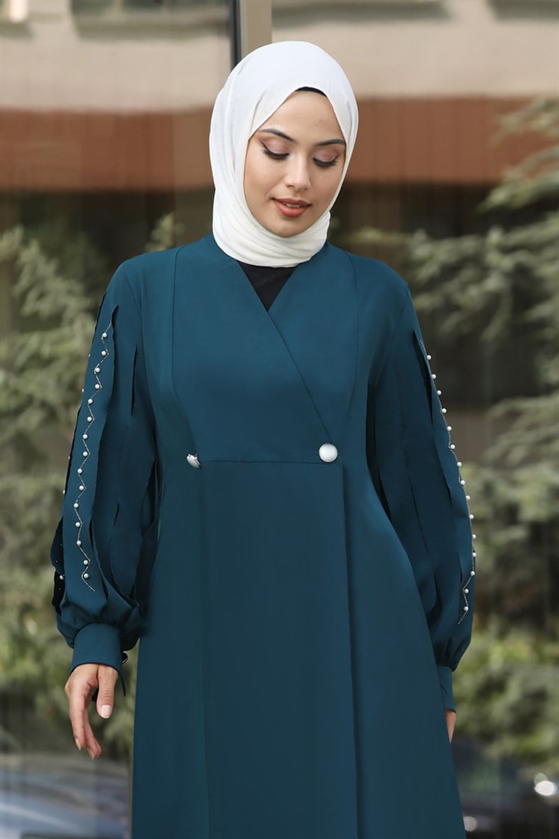 4061 Lazer Kesim Kol Detaylı Ferace Petrol