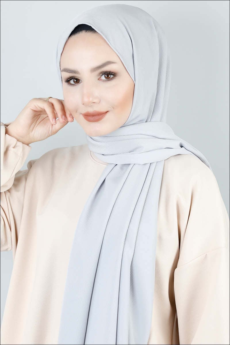 4415 Astra Medine İpeği Gümüş Şal