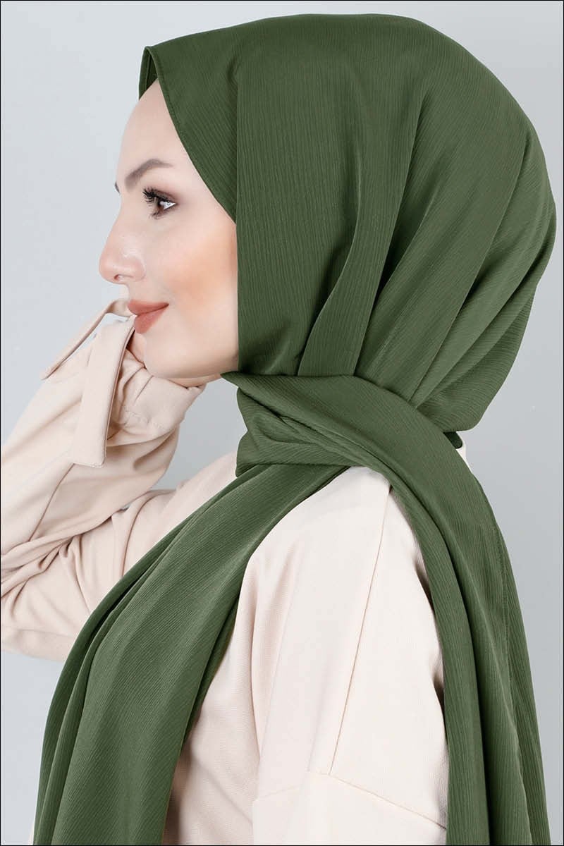 4415 Astra Medine İpeği Haki Şal