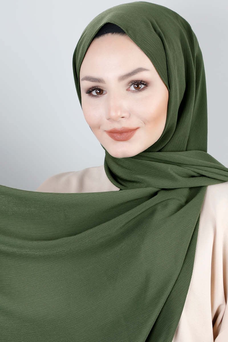 4415 Astra Medine İpeği Haki Şal