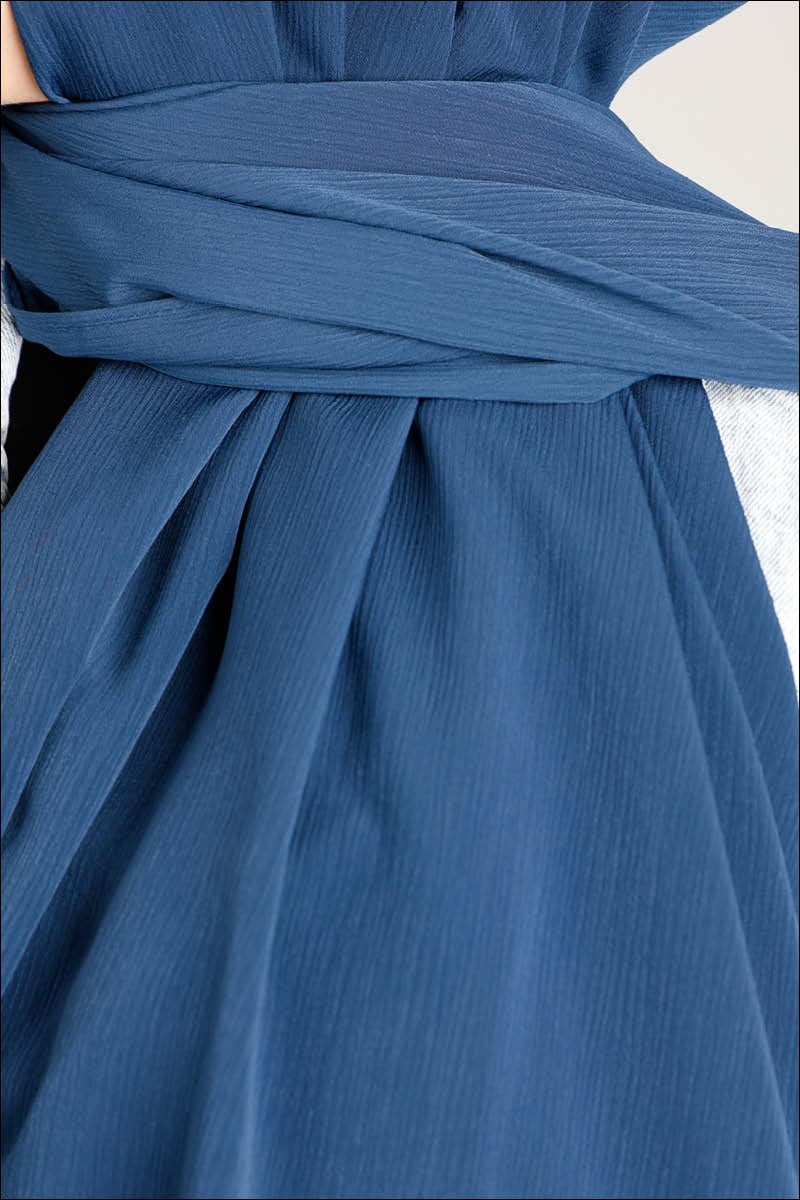 4415 Astra Medine İpeği İndigo Şal