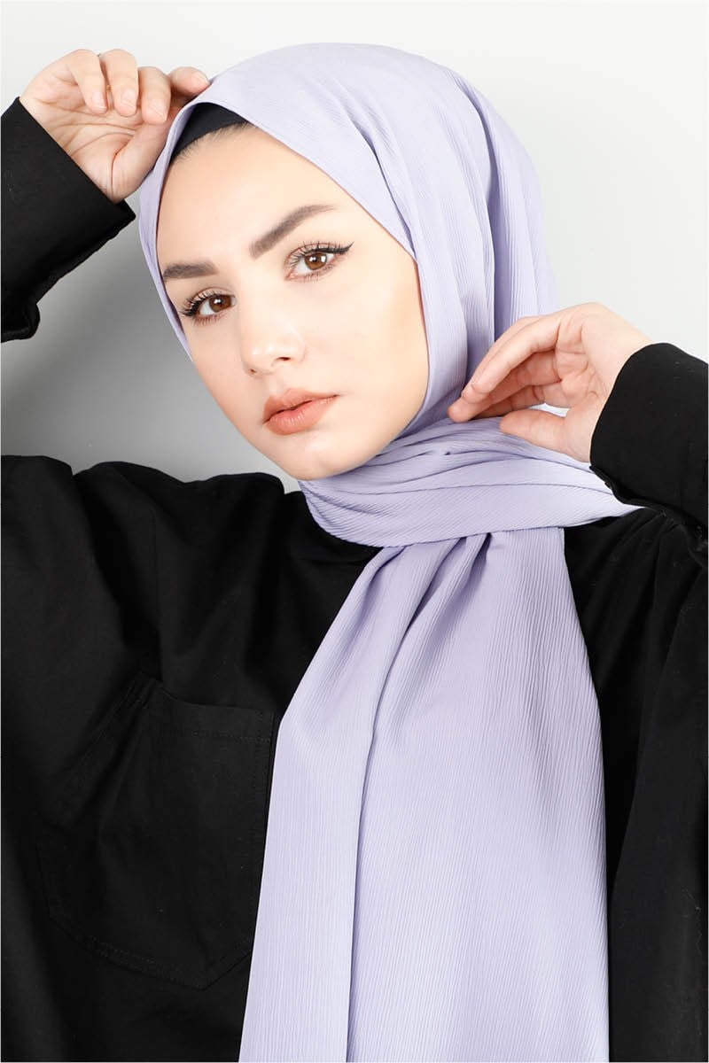 4415 Astra Medine İpeği Lila Şal