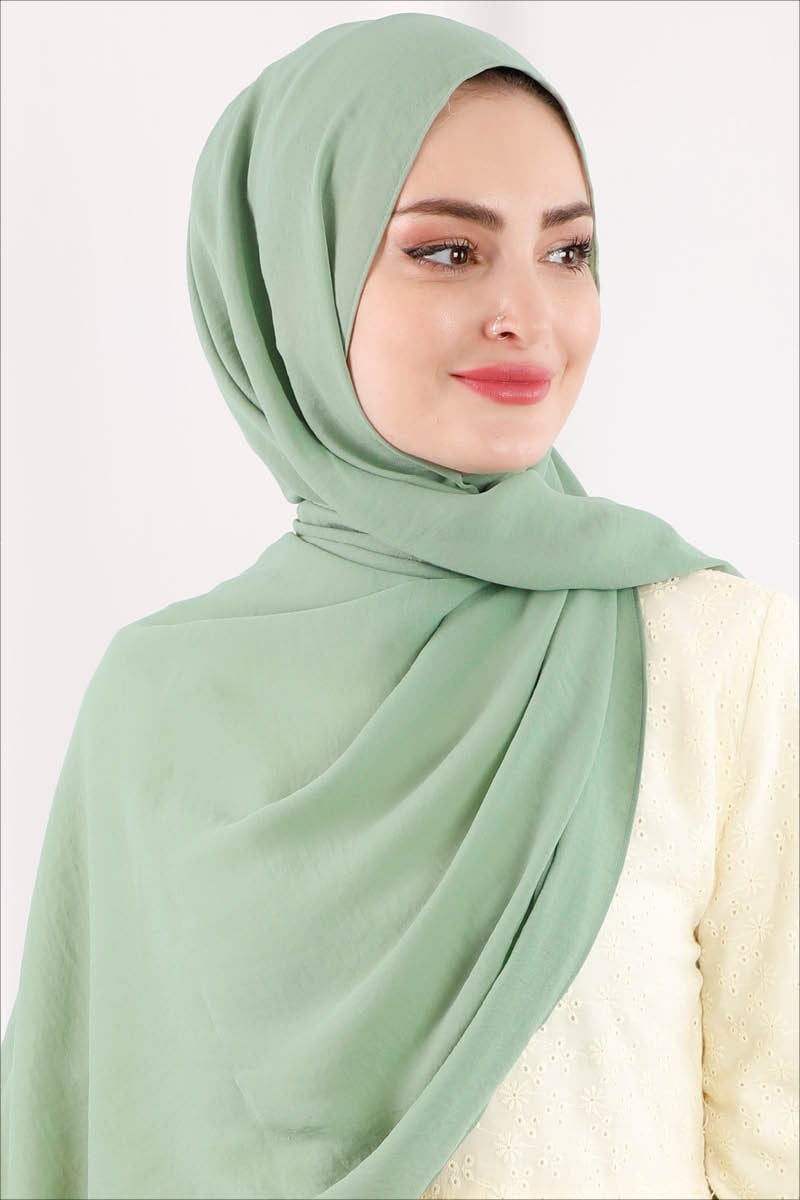 9898 Jazz Soluk Yeşil Şal