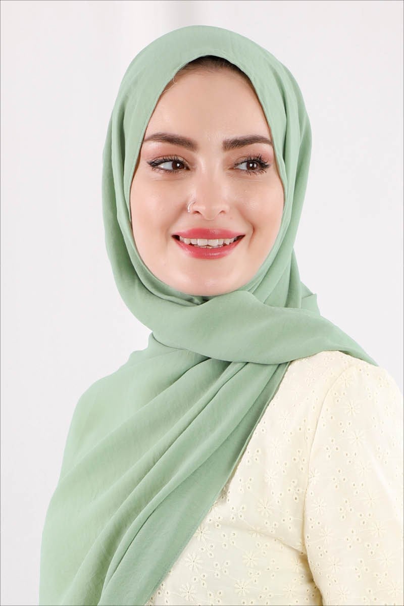 9898 Jazz Soluk Yeşil Şal