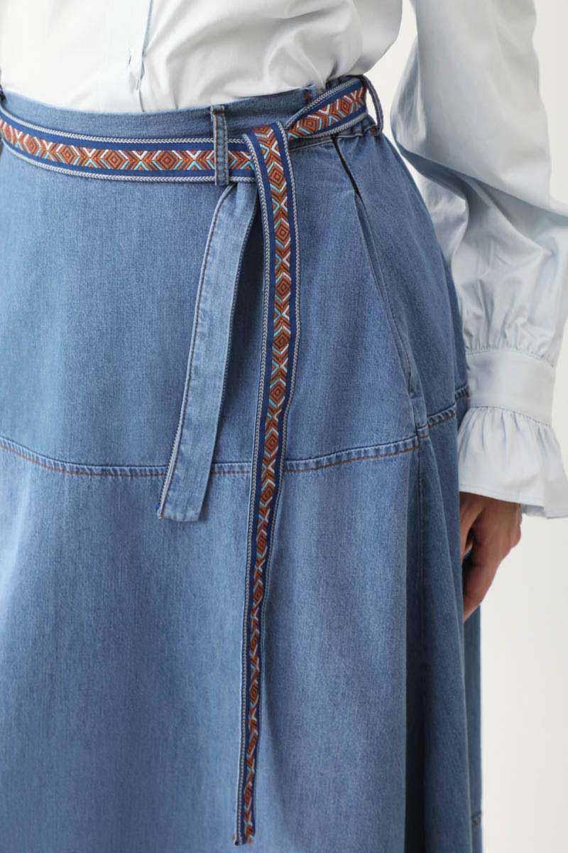 Akel Denim Etek Açık Mavi