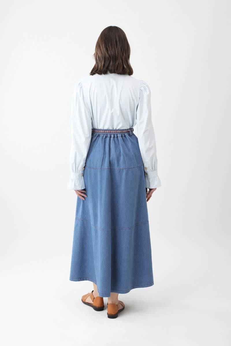 Akel Denim Etek Açık Mavi