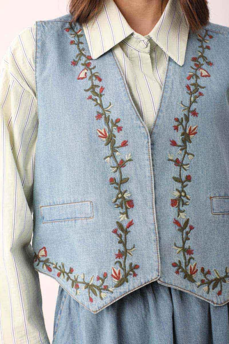 Alçiçek Denim Takım Açık Mavi