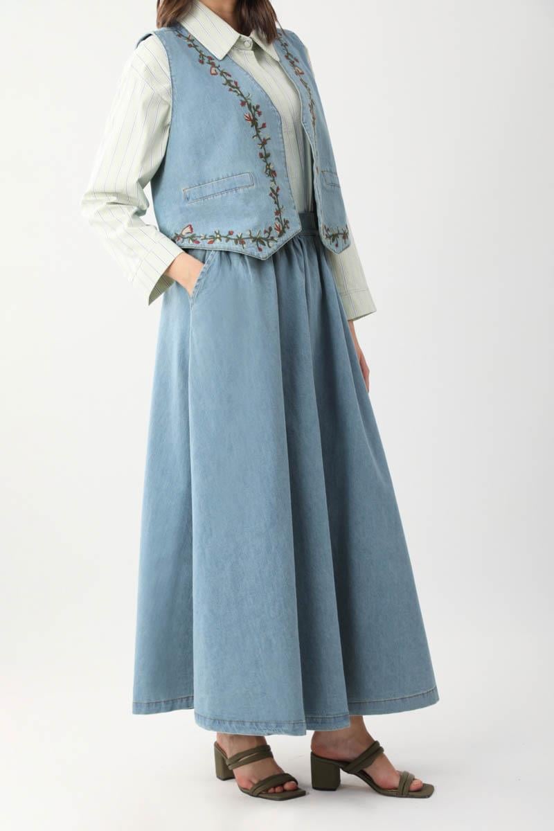 Alçiçek Denim Takım Açık Mavi