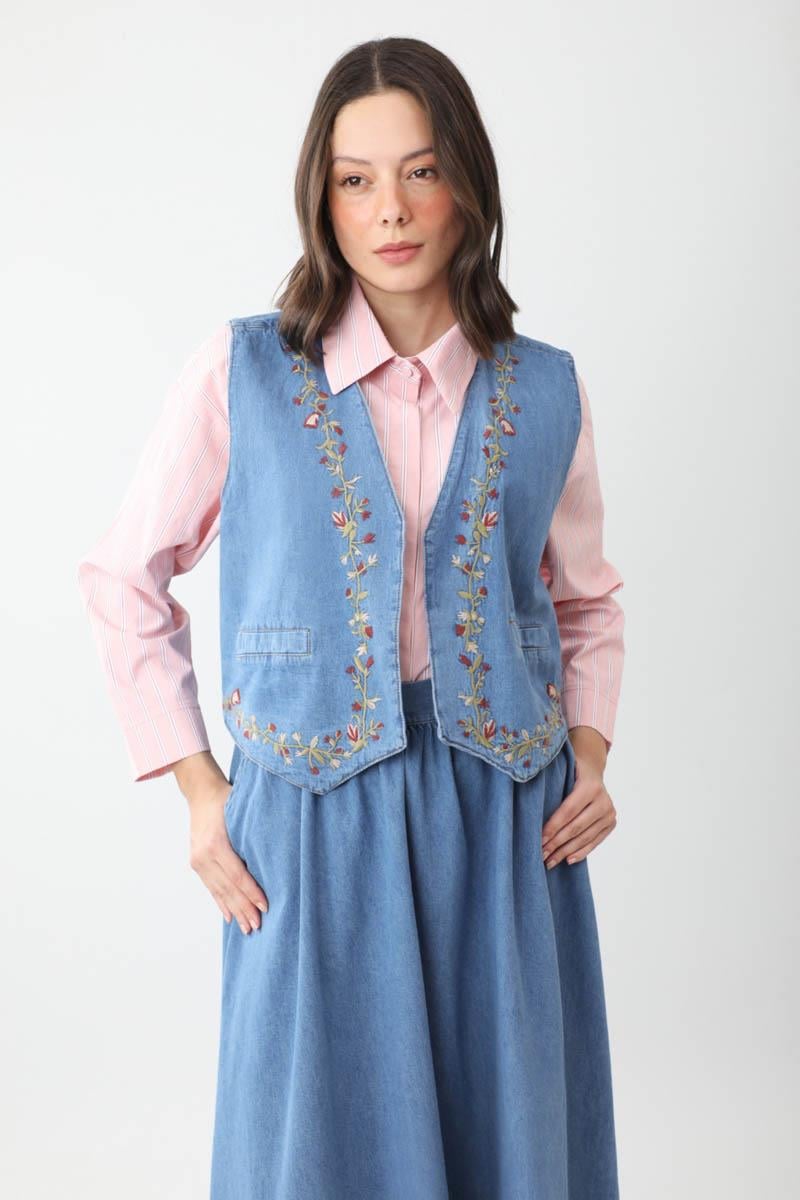 Alçiçek Denim Takım Koyu Mavi