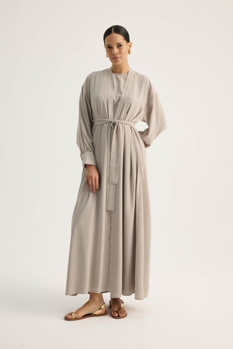 Arka Parçalı Abaya Takım Taş