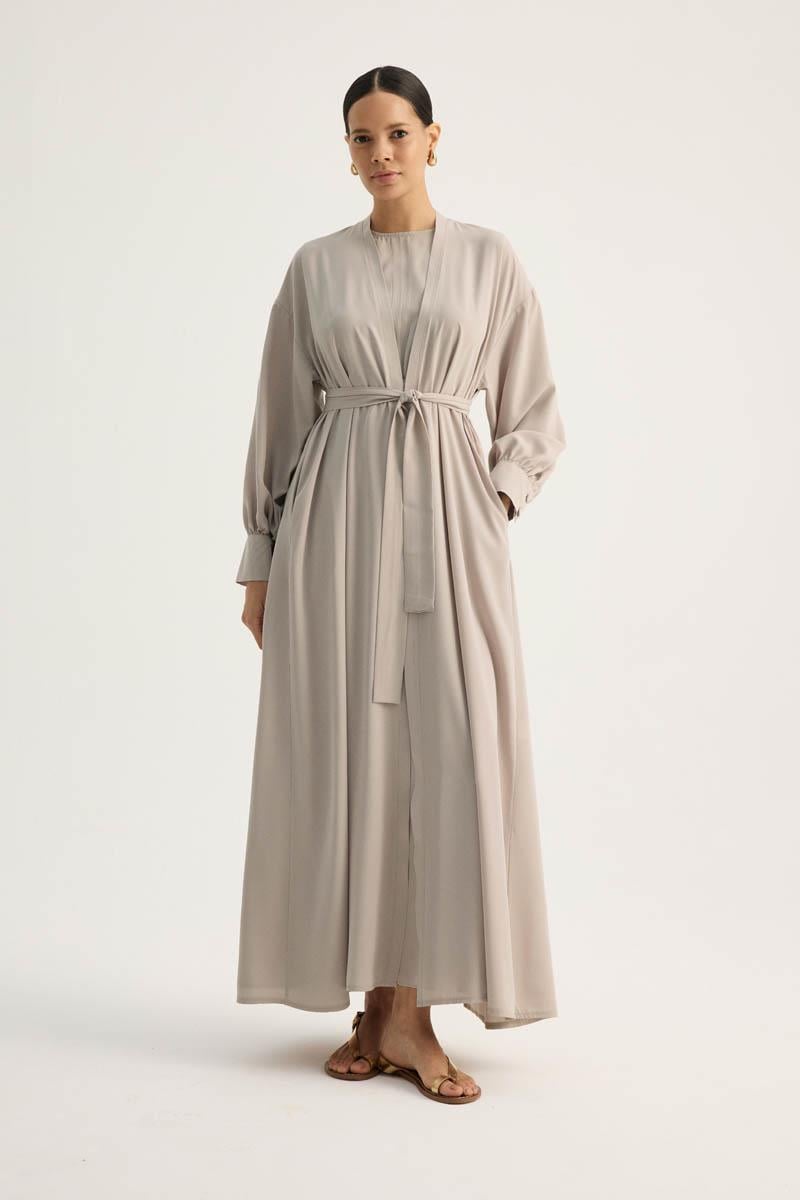 Arka Parçalı Abaya Takım Taş