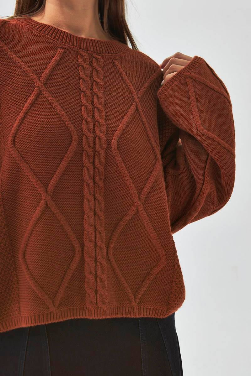 Baklava Örgü Kazak Kiremit