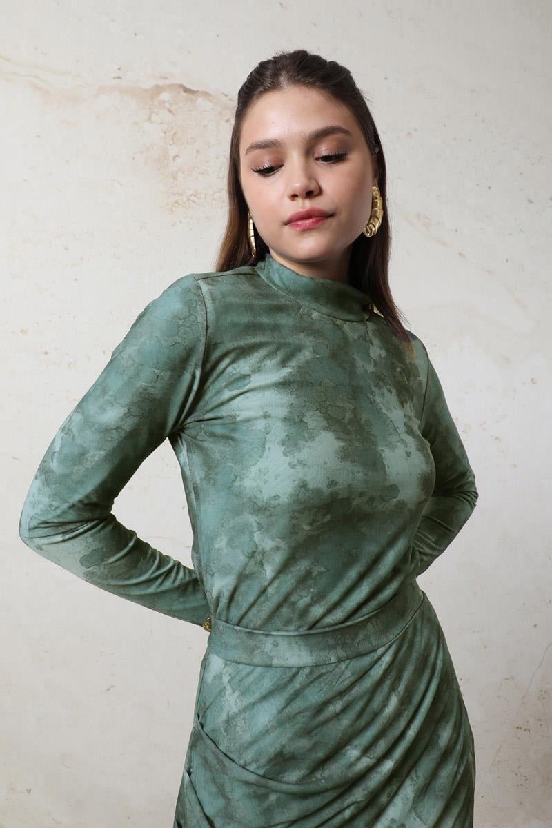 Batik Desenli Body Mint