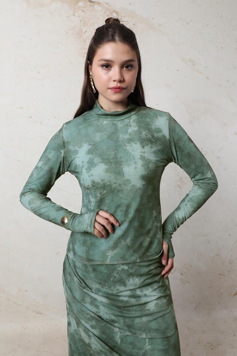 Batik Desenli Body Mint