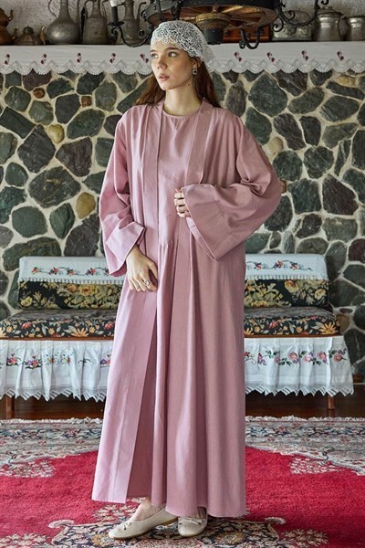 Belden Bağlamalı Abaya