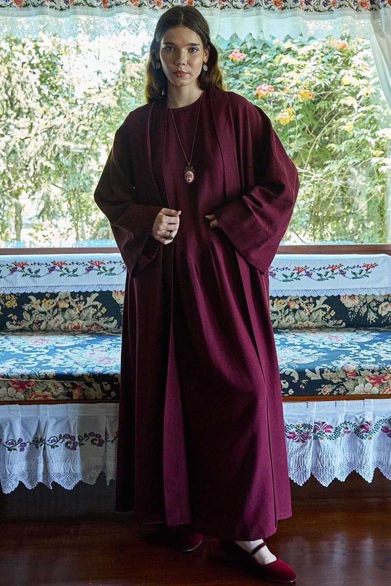 Belden Bağlamalı Abaya
