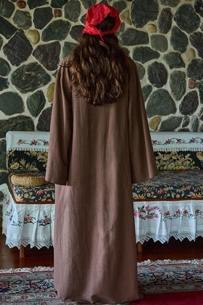 Belden Bağlamalı Abaya